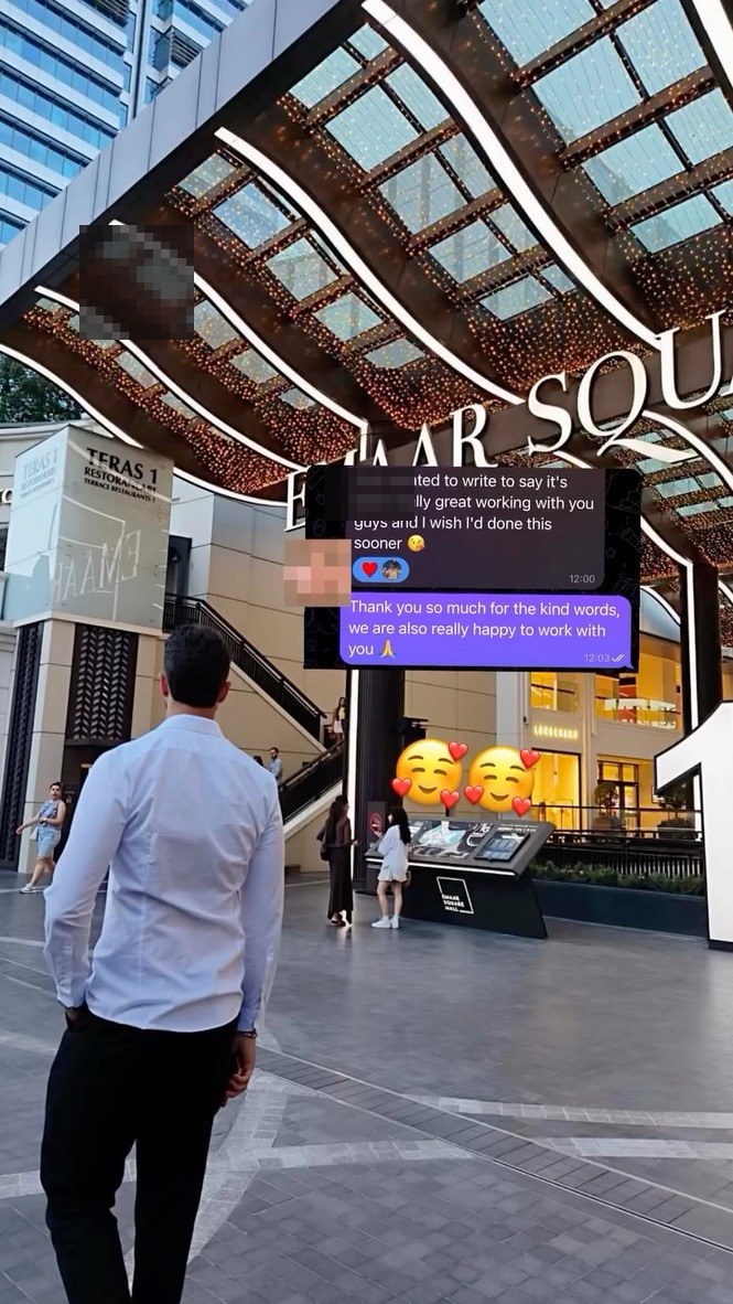 Censored Telegram overlay: a creator saying she wishes she had started sooner